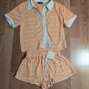 Kittenish Orange and Cream Set